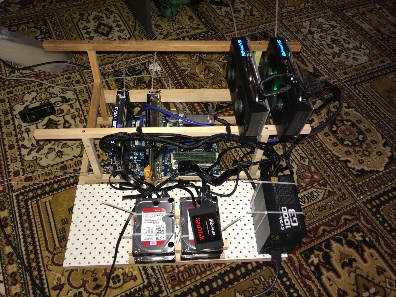 My mining rig, populated