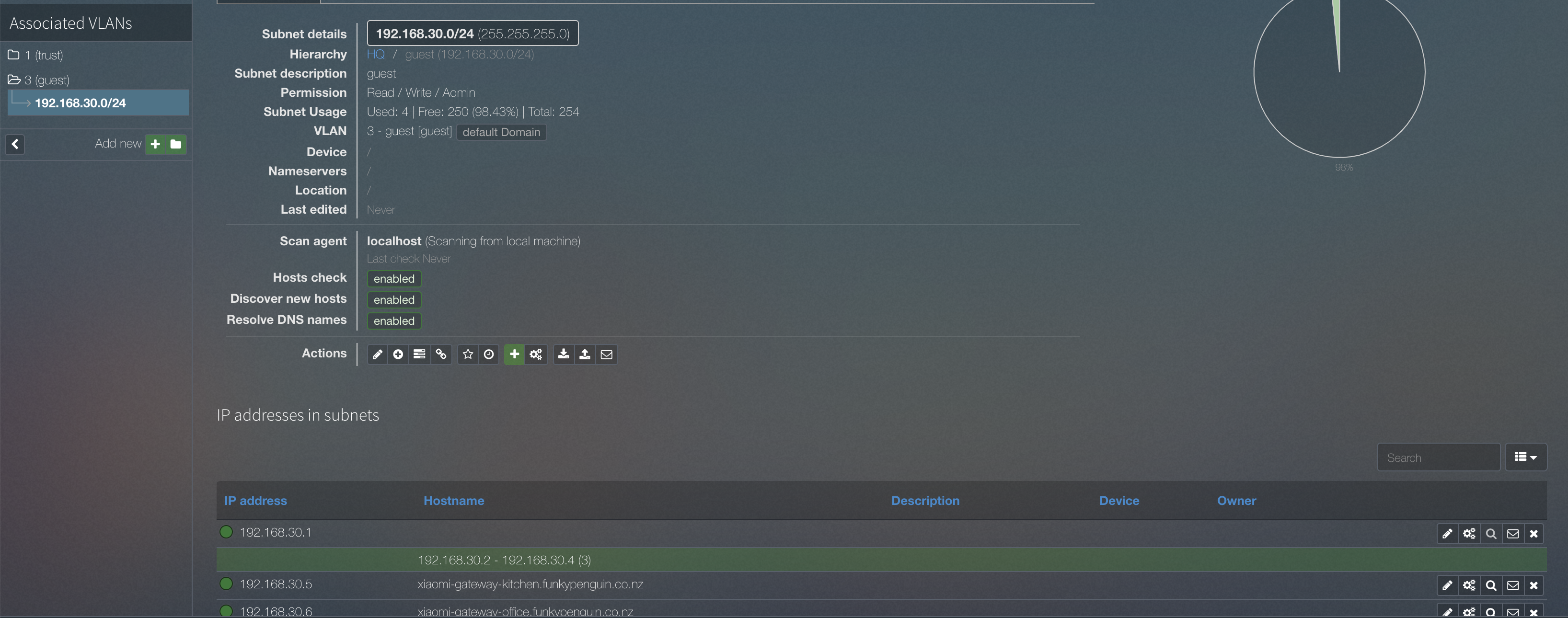 phpIPAM Screenshot