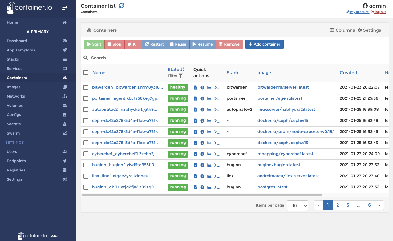 Portainer Screenshot