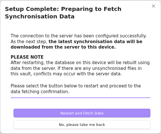 Fetch confirmation on the additional device