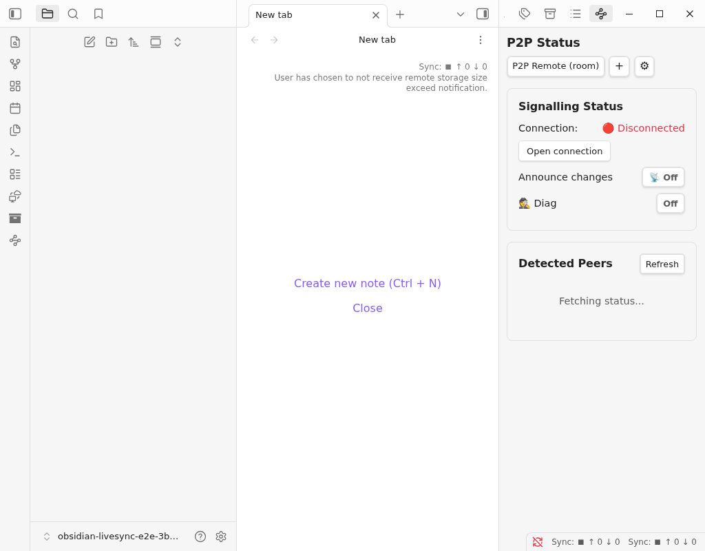 P2P Status on desktop