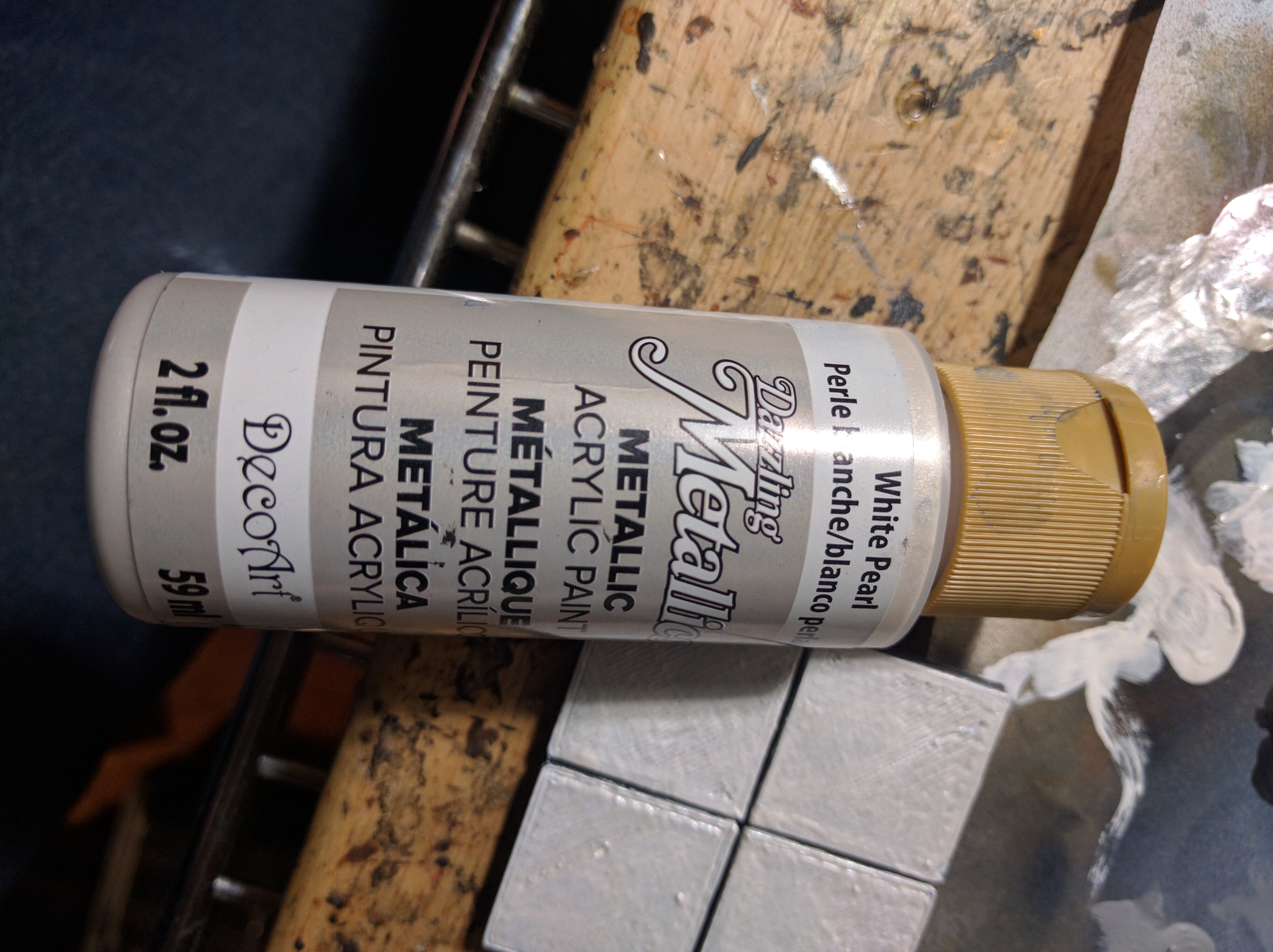 Metallic White Paint