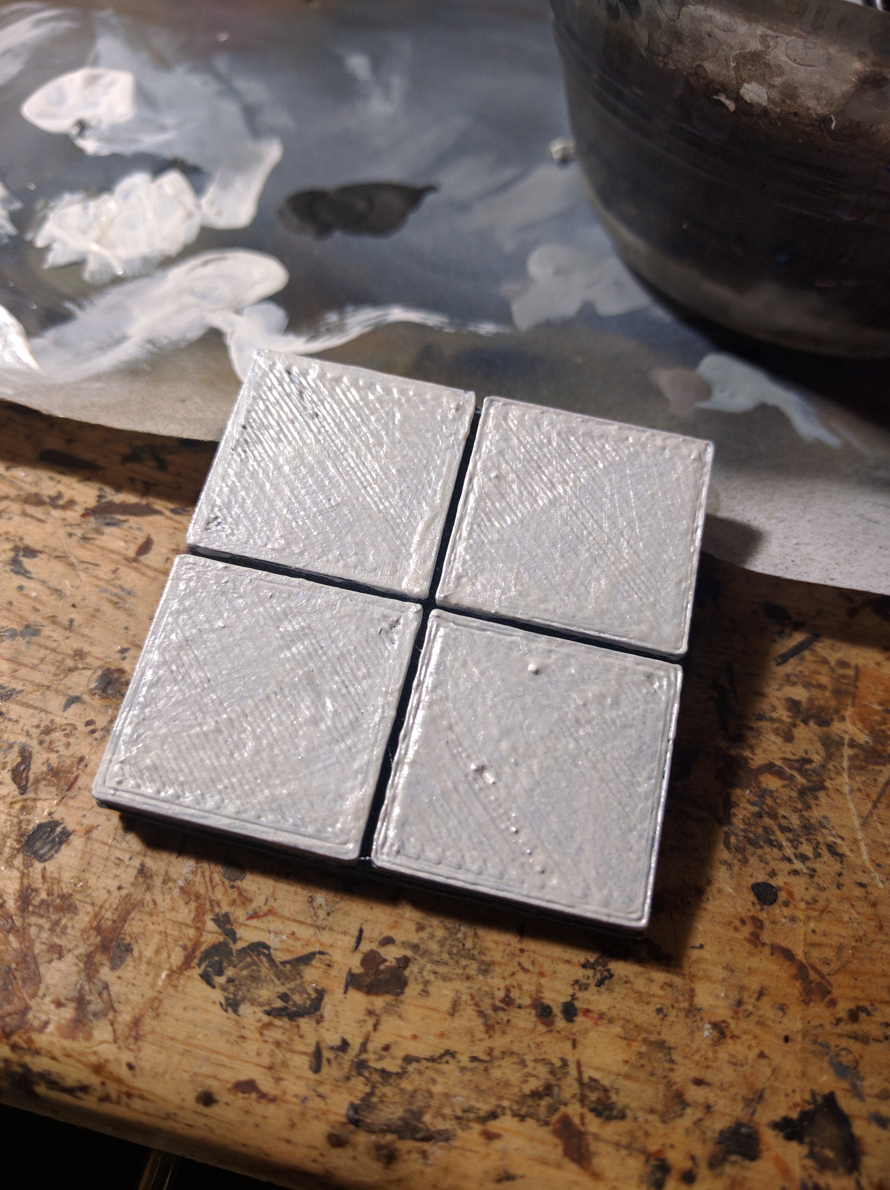 Metallic White Paint